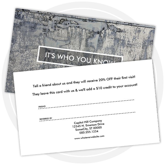 Tarjeta De Recomendación textura crujiente del programa de referencia (Subido por el creador)