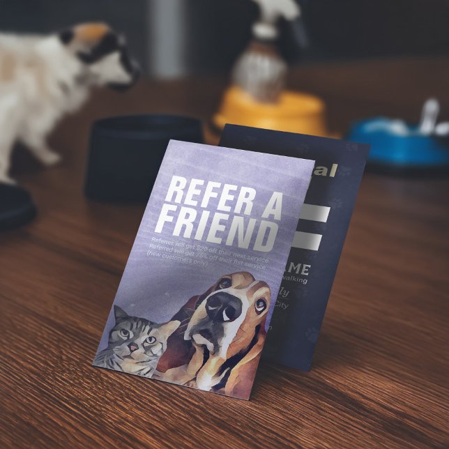 Tarjeta De Recomendación Tienda de alimentos de salón de baño para mascotas (Subido por el creador)