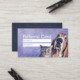 Tarjeta De Recomendación Tienda de citas de cuidado de mascotas para gatos