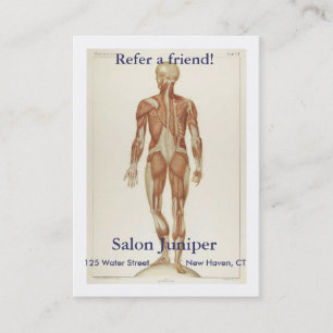 Tarjeta De Recomendación Trasero de la anatomía