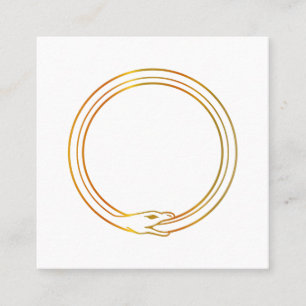 Tarjeta De Recomendación Uno mismo de oro de la serpiente de Ouroboros que
