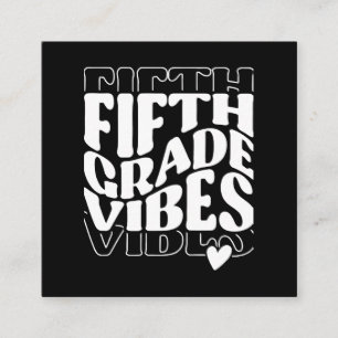 Tarjeta De Recomendación Vibes De Quinto Grado De Vuelta A La Escuela