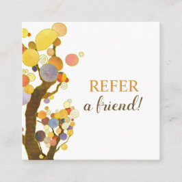 Tarjeta De Recomendación Whimsical Trees Business