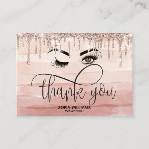 Tarjeta De Recomendación Wink Beautiful Brown Eye with Gold Crown Afcare