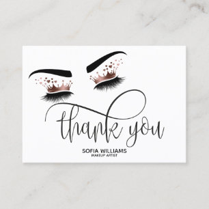 Tarjeta De Recomendación Wink Beautiful Brown Eye with Gold Crown Afcare