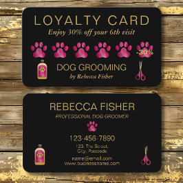 Tarjeta de recompensas a la lealtad rosada para pe