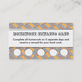 Tarjeta de recompensas Homework | Herramientas de 