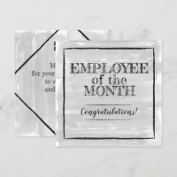 Tarjeta de reconocimiento mensual de empleado