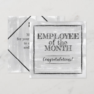 Tarjeta de reconocimiento mensual de empleado