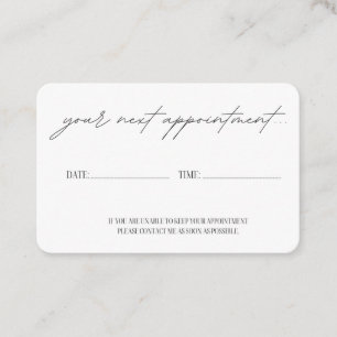 Tarjeta de recordatorio de cita