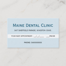Tarjeta de recordatorio de cita de dientes de clín