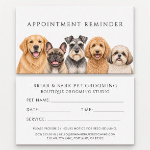 Tarjeta de Recordatorio de Cita de Peluquería Cani