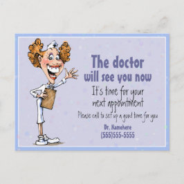Tarjeta de recordatorio de cita médica/médica
