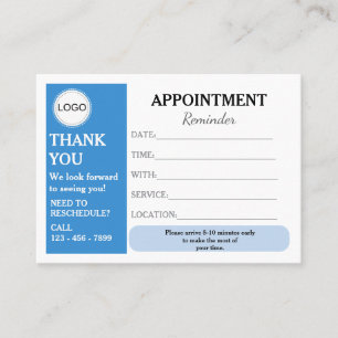 Tarjeta de Recordatorio de Cita Minimalista