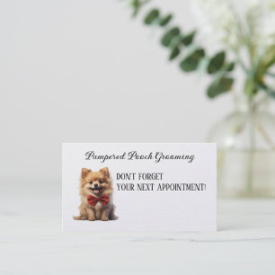 Tarjeta de recordatorio de citas para perros Groom