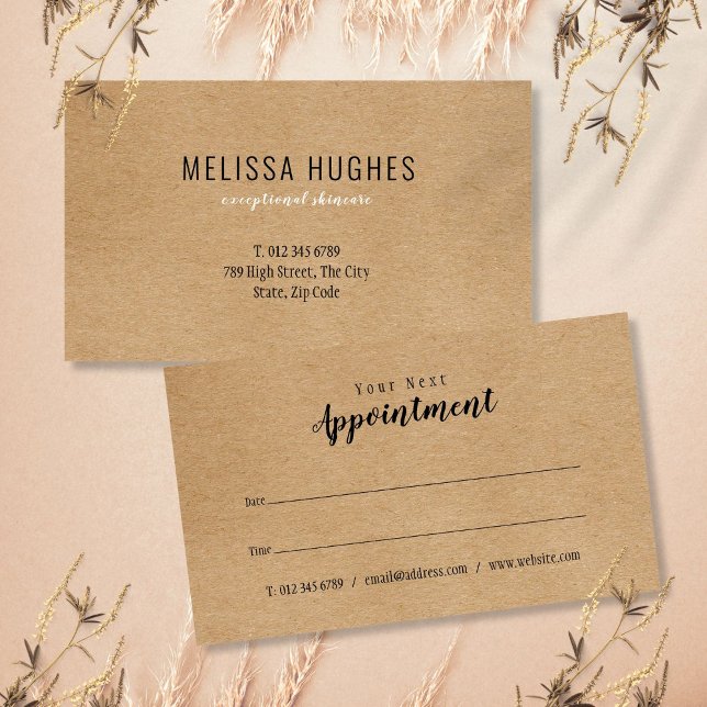 Tarjeta de recordatorio de citas profesionales mod (Modern Professional Appointment Reminder Card)