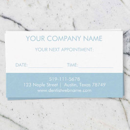 Tarjeta de recordatorio de dentista