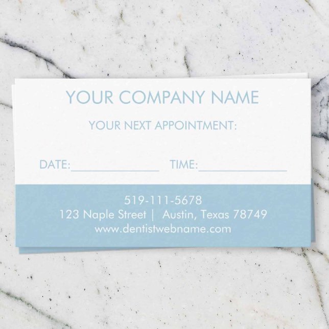 Tarjeta de recordatorio de dentista (Subido por el creador)