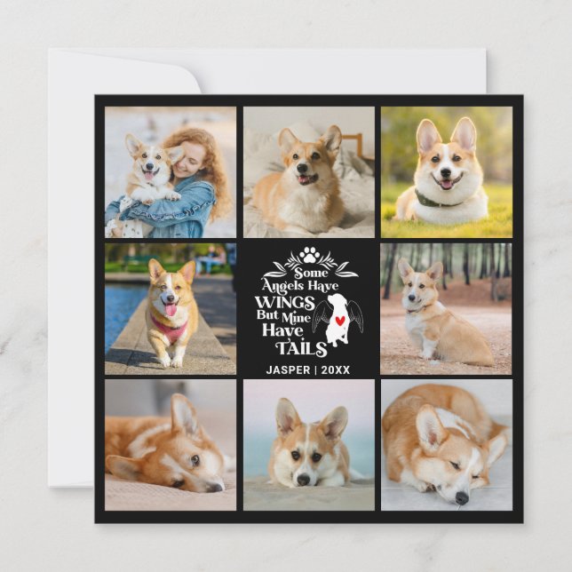 Tarjeta de recordatorio de la pérdida de perros Ma (Anverso)