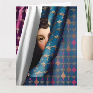 TARJETA DE RECORRIENTE DE RETRO HOUSEWIFE FUNNY HE