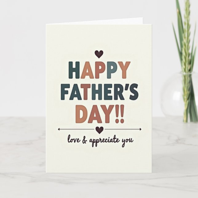 Tarjeta de recorte del Día del Padre Dulce (Anverso)