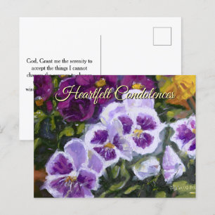 Tarjeta de recuerdo conmemorativo púrpura verde am