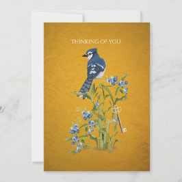 Tarjeta de recuerdo de arrendajo azul