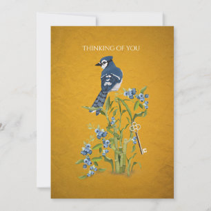 Tarjeta de recuerdo de arrendajo azul