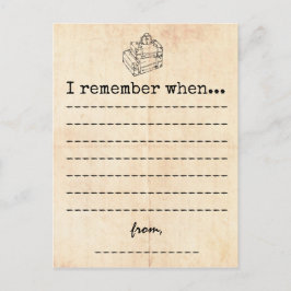 Tarjeta de recuerdo de graduación vintage