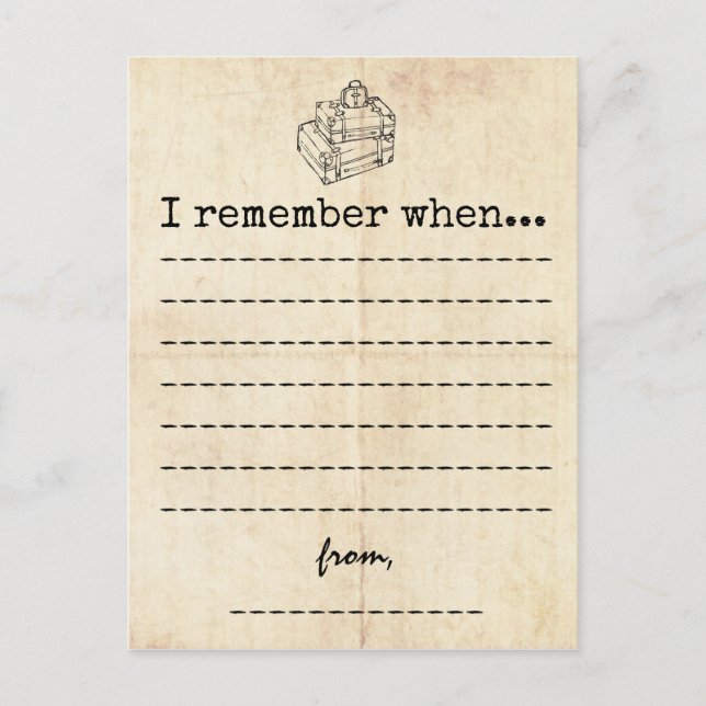 Tarjeta de recuerdo de graduación vintage (Anverso)