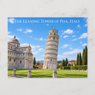 Tarjeta de recuerdo de la Torre Inclinada de Pisa