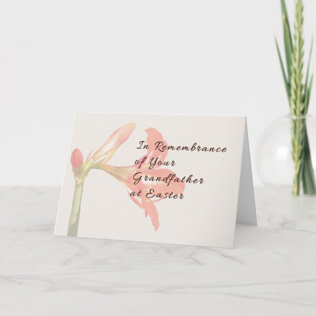 Tarjeta de recuerdo de Pascua para el abuelo (Anverso)