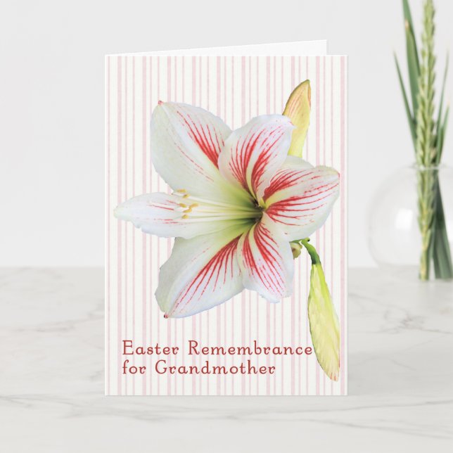 Tarjeta de recuerdo de Pascua para la abuela (Anverso)