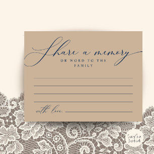 Tarjeta de recuerdo de servicio funerario, compart