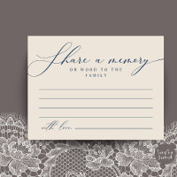 Tarjeta de recuerdo de servicio funerario, compart