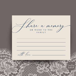 Tarjeta de recuerdo de servicio funerario, compart