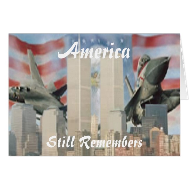 Tarjeta de recuerdo de Torres Gemelas 9/11 (Anverso (Horizontal))