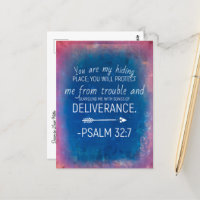 Tarjeta de recuerdo del versículo bíblico Salmo 32