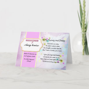 Tarjeta de recuerdo para bebé niña o niño