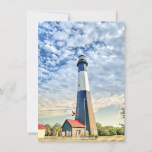 Tarjeta de recuerdo para el faro de Tybee colorido