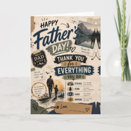 Tarjeta de recuerdo personalizada del Día del Padr
