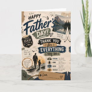 Tarjeta de recuerdo personalizada del Día del Padr