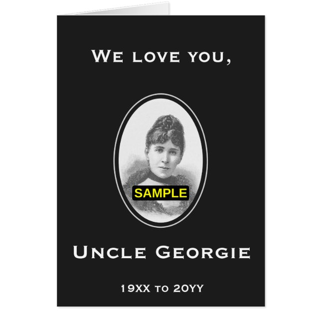 Tarjeta de Recuerdos minimalista y simple + foto d (Frente)