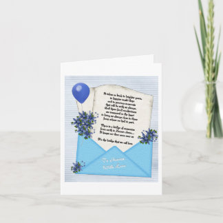 Tarjeta de recuerdos Nota Azul