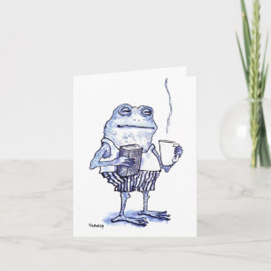 Tarjeta de recuperación de la rana azul