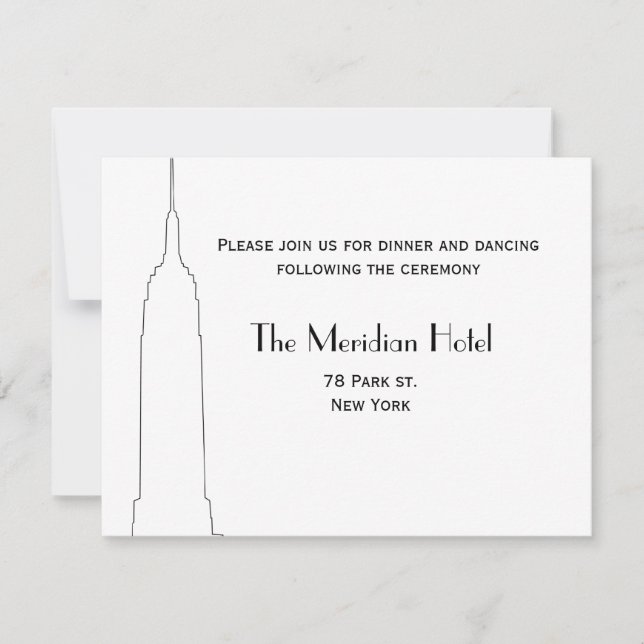 Tarjeta de recuperación de línea de esbozo NYC (Anverso)