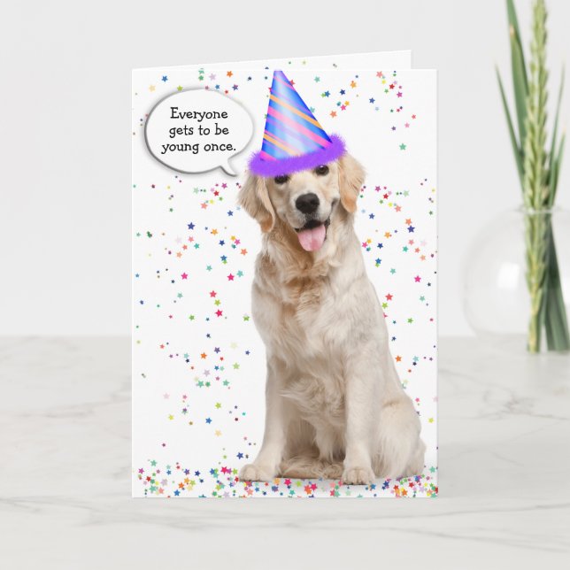 Tarjeta de recuperación de oro por cumpleaños en S (Anverso)
