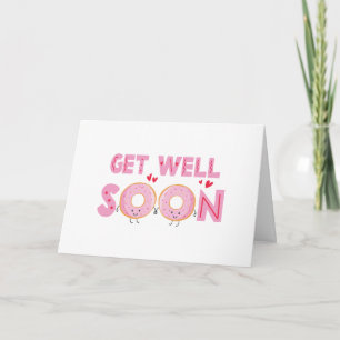 Tarjeta de recuperación pronta de donut adorable -
