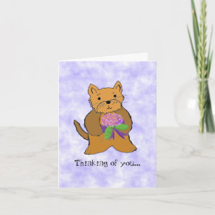 Tarjeta de recuperación pronta para gato adorable