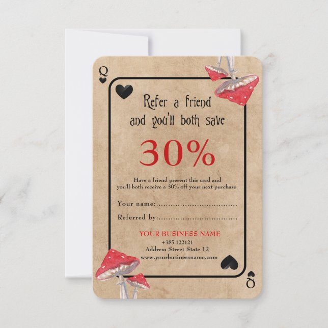 Tarjeta de reenvío Loco para hongos (Anverso)